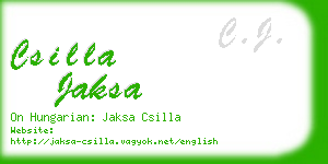 csilla jaksa business card